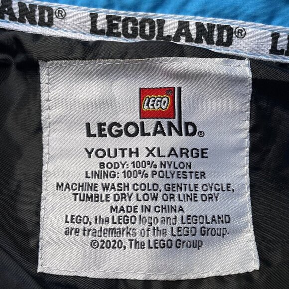 Legoland New York 1/4 Zip Pullover Windbreaker Turquoise Unisex Youth XL - Picture 7 of 7